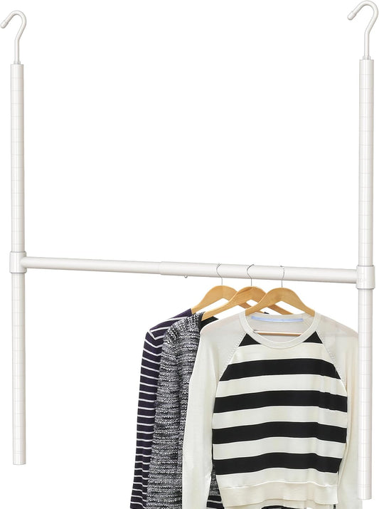✨ Adjustable Double-Tier Closet Rod