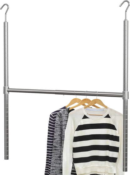 ✨ Adjustable Double-Tier Closet Rod