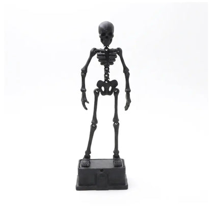 Dancing Skeleton Aquarium Ornament | Self-Balancing Floating Skeleton Decoration for Fish Tank | Unique 3D Printed Aquarium Decor | Safe for Freshwater & Saltwater Tanks | Black