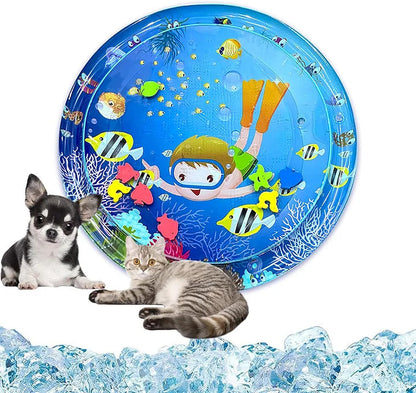 Cat dog water play mat