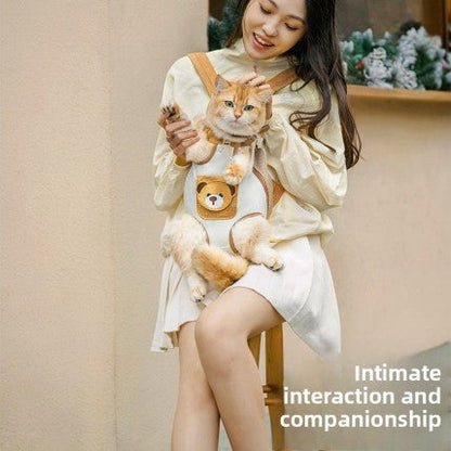 Bear design cat backpack