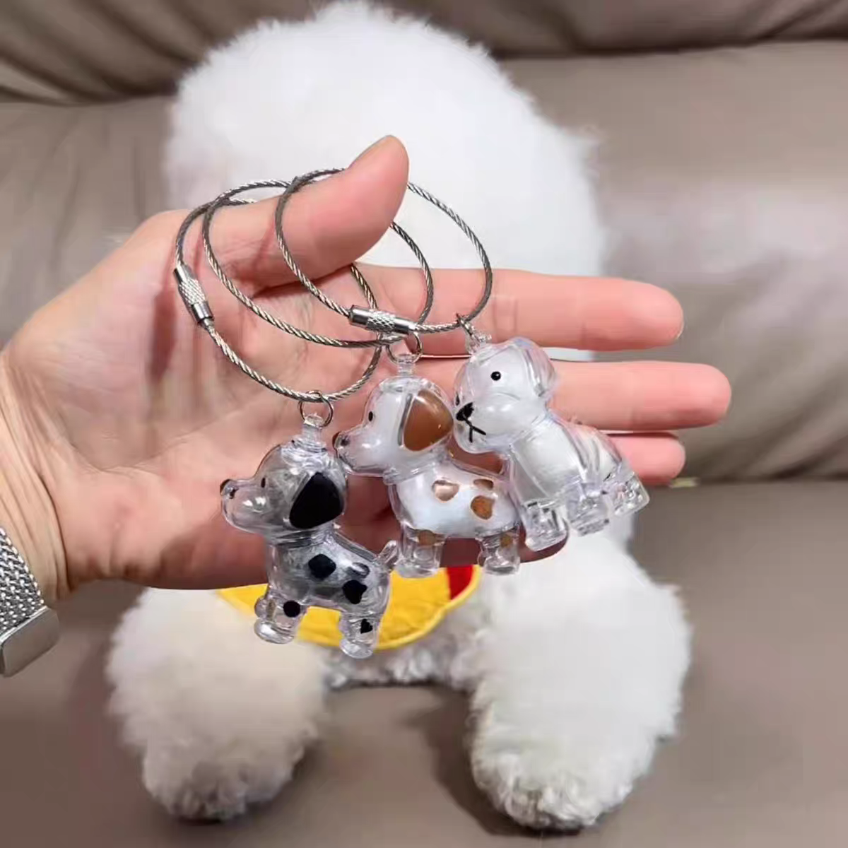 Dog Hair Storage Pendant Keychain