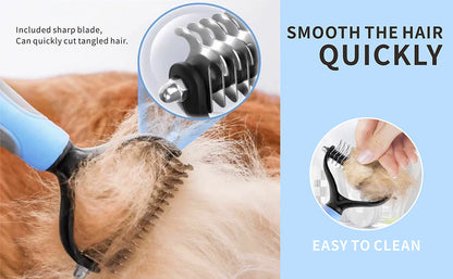 Pet hair removal brush