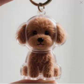 Dog Hair Storage Pendant Keychain
