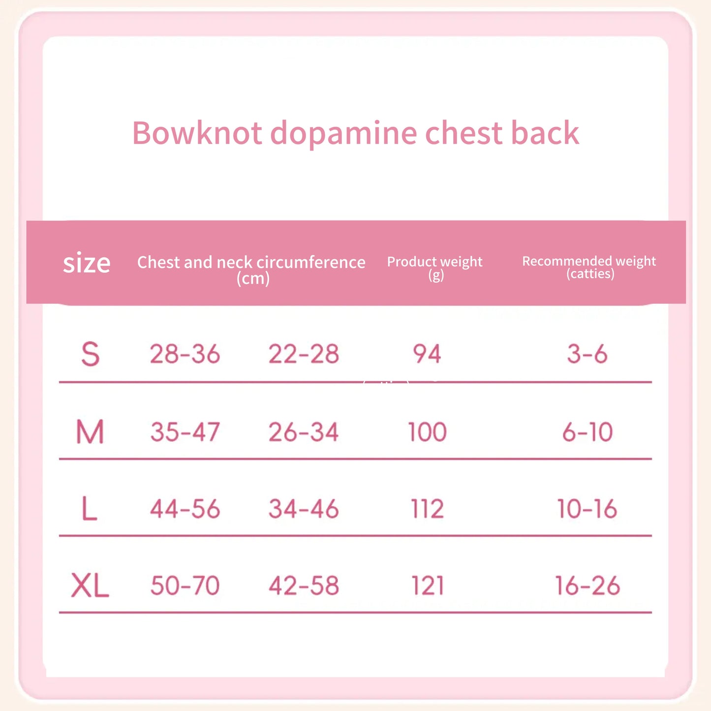 Bowknot dopamine chest back