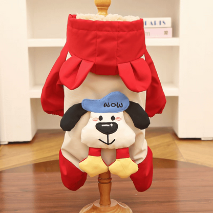 Thick fleece-lined cotton-padded dog jacket