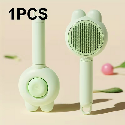 Self-Cleaning Pet Grooming Comb - Gentle Deshedding Brush for Pets