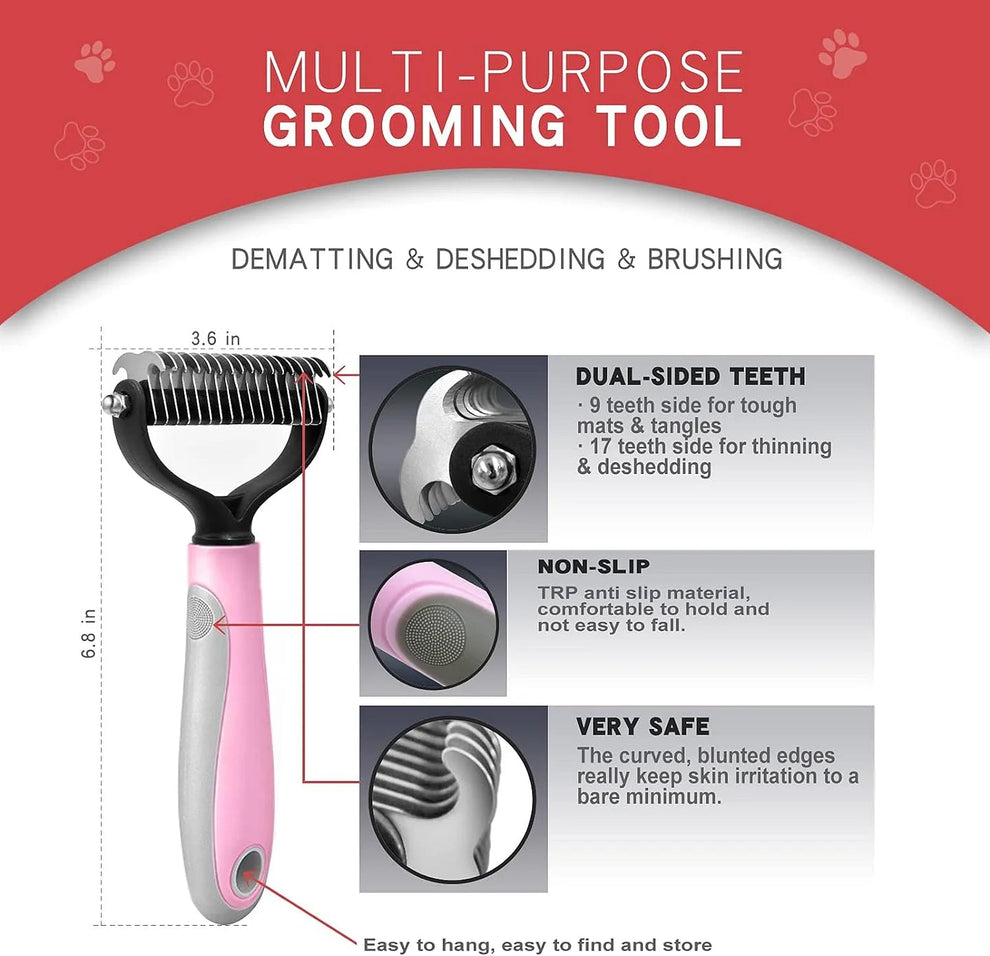 Pet hair removal brush