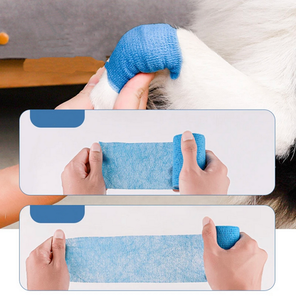 Pet paw cover and bandage wrap