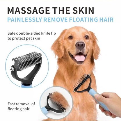 Pet hair removal brush