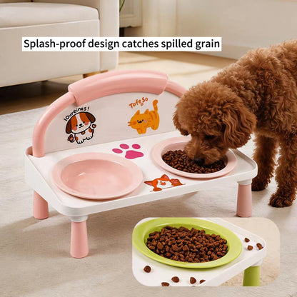 Double-bowl with high legs