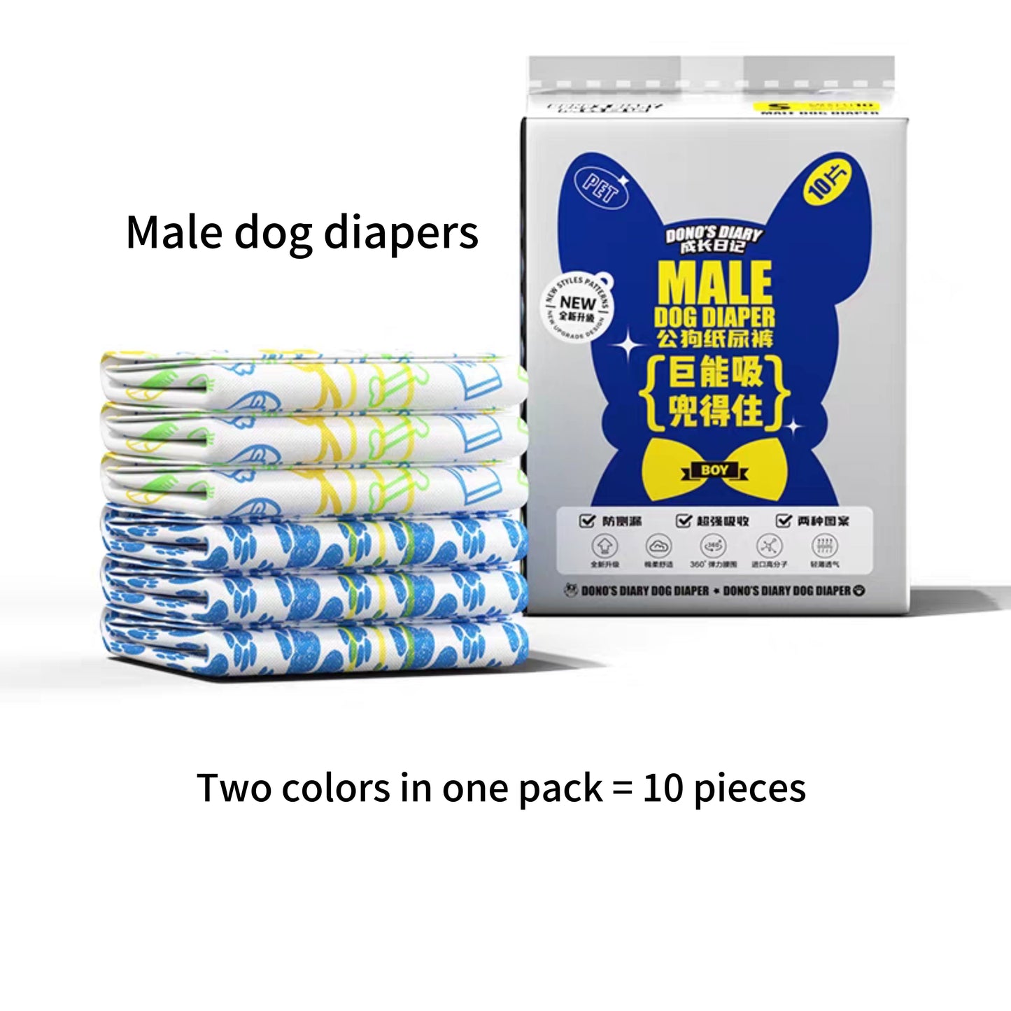 Male and female dog diapers