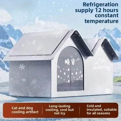Pet Air Conditioned house(Free ice bag 10+ water absorbent cotton bag*2+ cold-proof pad*1]