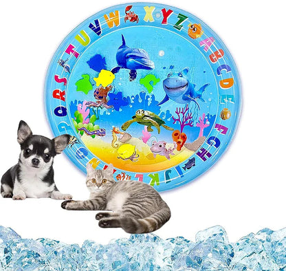 Cat dog water play mat