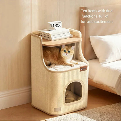 Sisal Cat Scratching Board – 2-in-1 Round Bed