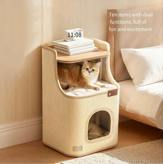 Sisal Cat Scratching Board – 2-in-1 Round Bed