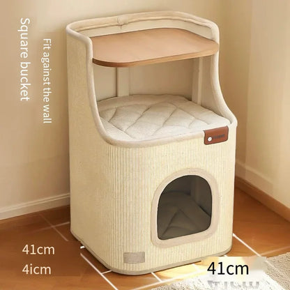 Sisal Cat Scratching Board – 2-in-1 Round Bed