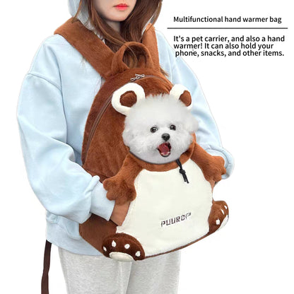 Bear shape Plush Backpack for cats and dogs