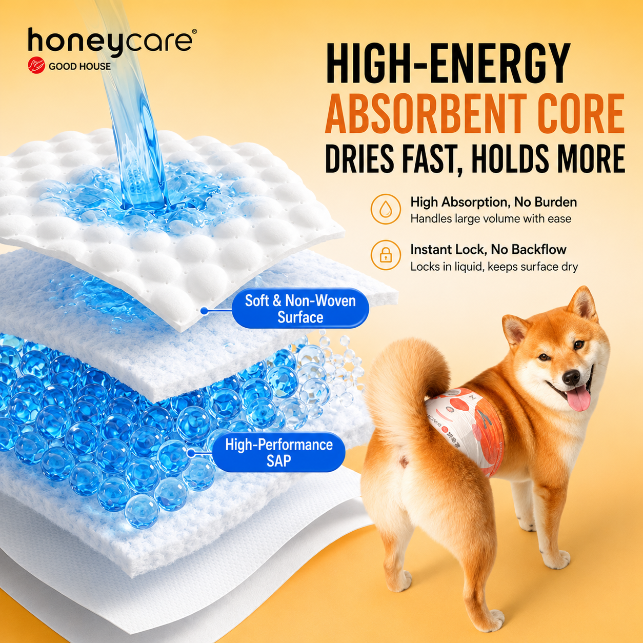 Honey Care Male dog diapers