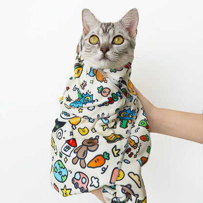 Cat grooming wrap