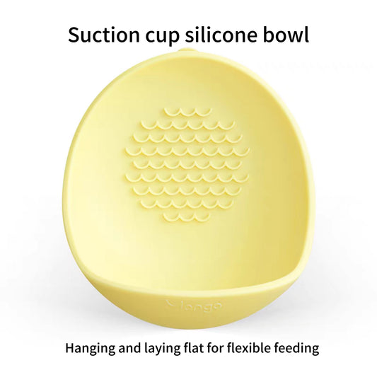 Suction cup silicone bowl