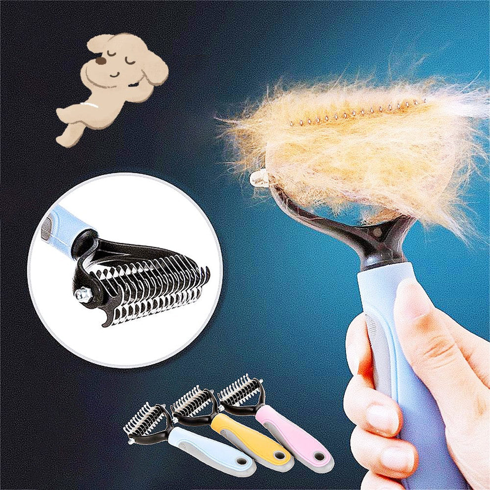 Pet hair removal brush
