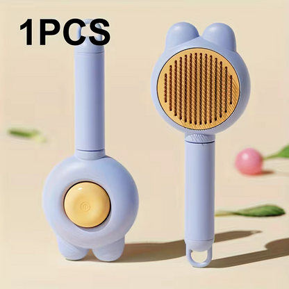 Self-Cleaning Pet Grooming Comb - Gentle Deshedding Brush for Pets