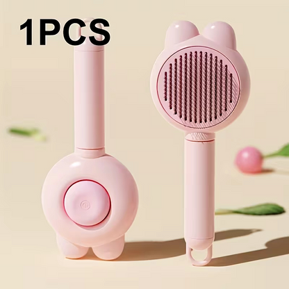 Self-Cleaning Pet Grooming Comb - Gentle Deshedding Brush for Pets
