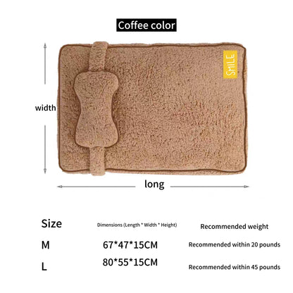 Winter warm dog bed/sofa with pillow