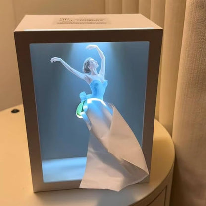 Ballet Dancer Tissue Box with Light